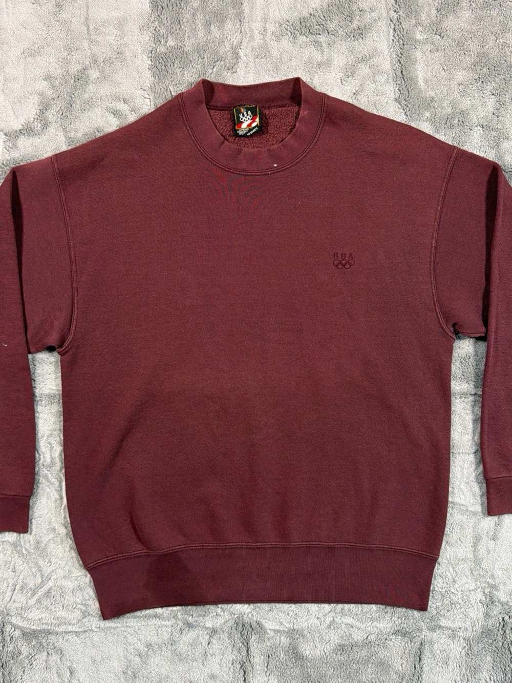 jcpenney Maroon Crewneck Sweatshirt with Small USA Olympic Logo